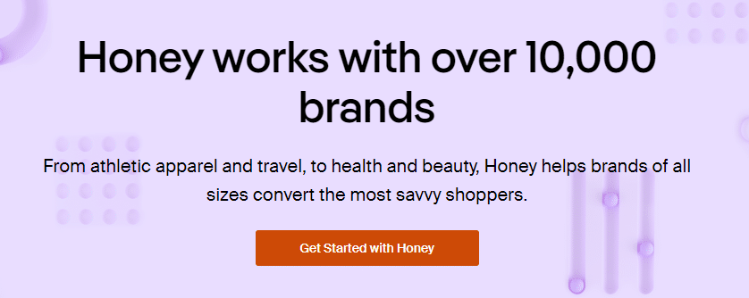 honey sign up page