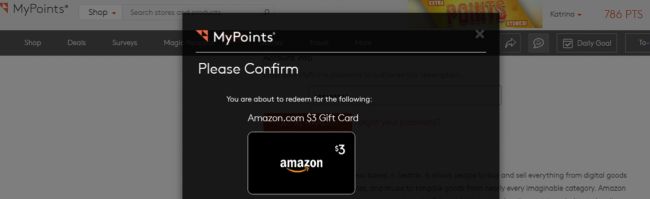 amazon mypoints redemption