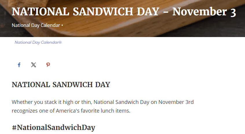 national sandwich day free subway gift card