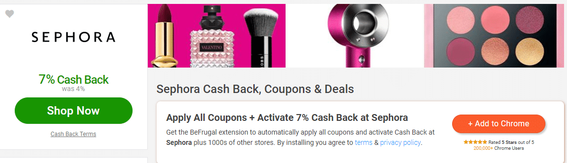 sephora free gift card with cashback app